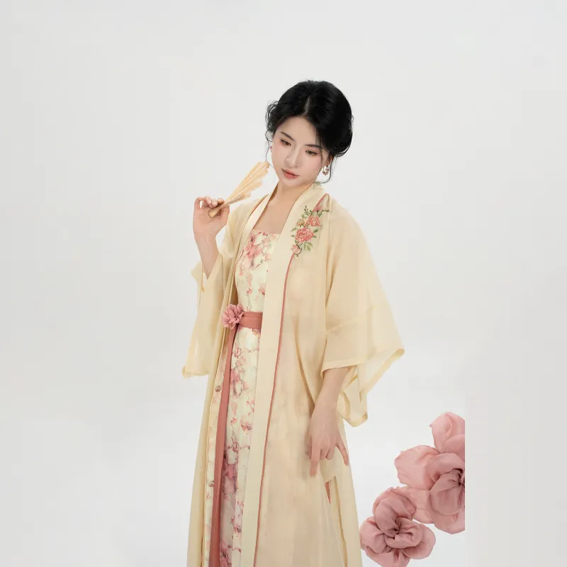 Weaving Division Hanfu Women's Two Piece Set Changgan Temple+Horse Face Dress-1
