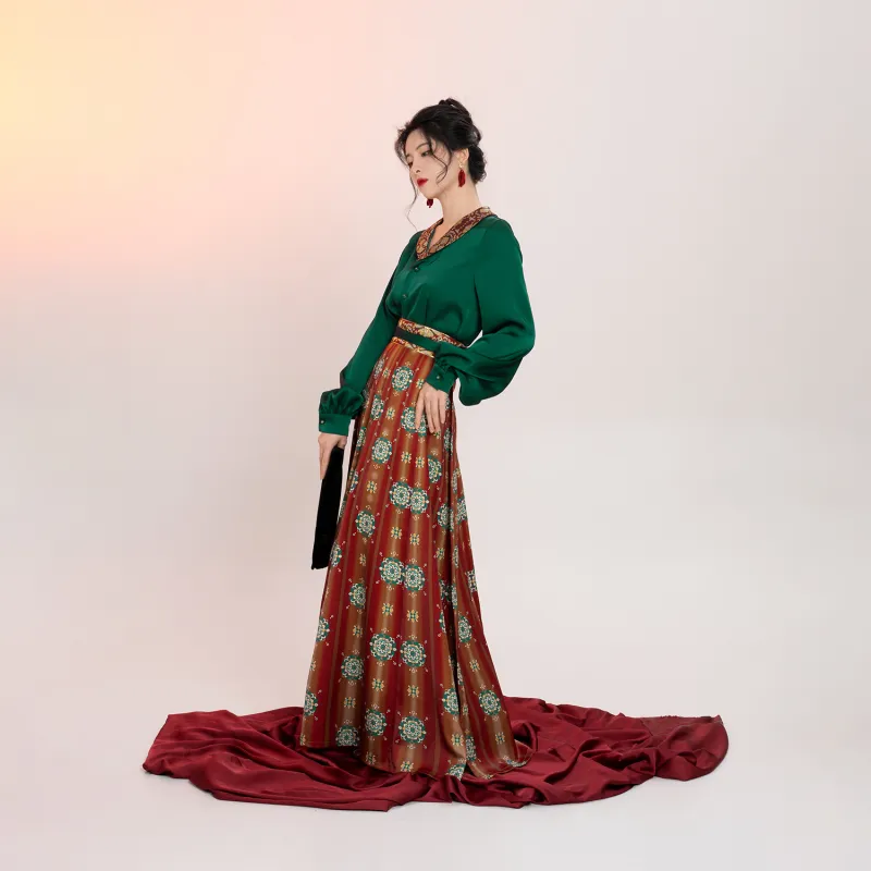 Weaving Division Hanfu Women's Two Piece Set-4