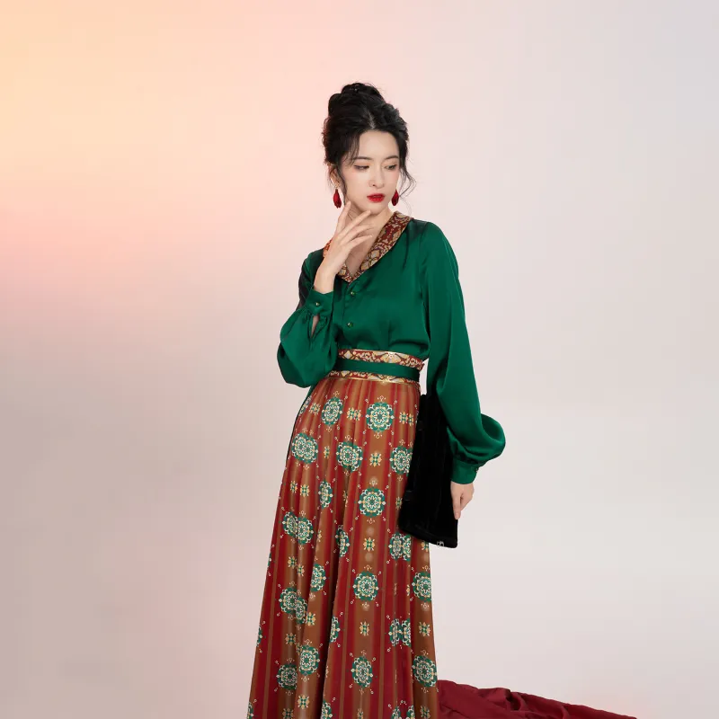 Weaving Division Hanfu Women's Two Piece Set-2