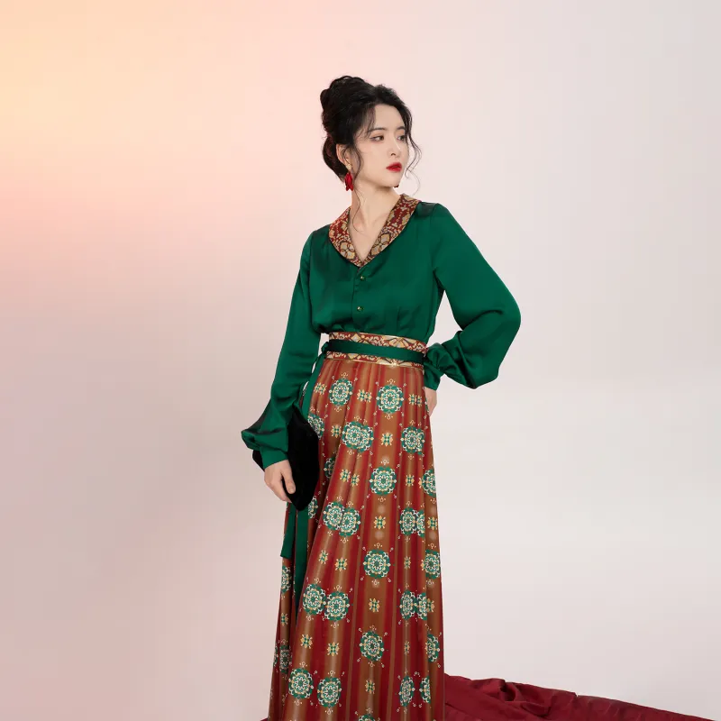 Weaving Division Hanfu Women's Two Piece Set-3