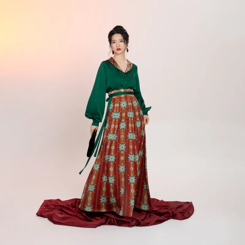 Weaving Division Hanfu Women's Two Piece Set-6