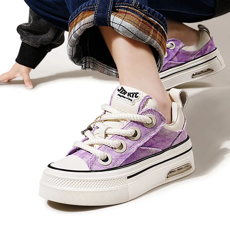 RHYTHM OF JOY Cushioning Height Increasing Canvas Shoes Women's-10