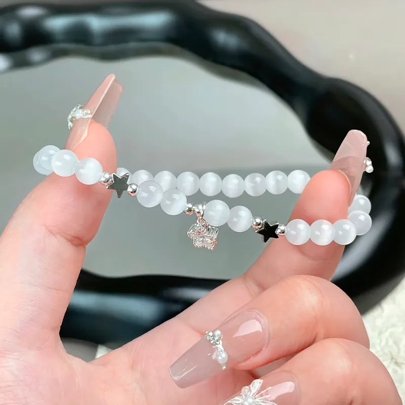 ZKY Glass Cat Eye Bracelets Unisex-2