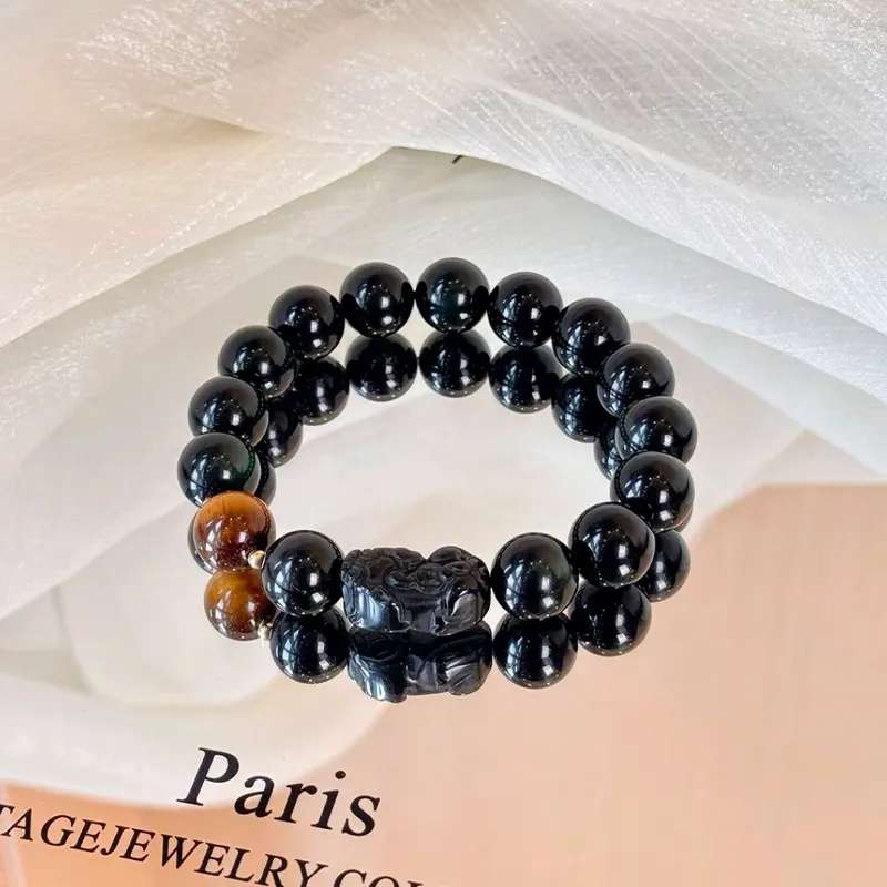 ZKY Obsidian Jade Bracelets Unisex-4
