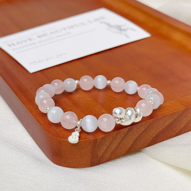 ZKY Glass Cat Eye Jade Bracelets Unisex-1