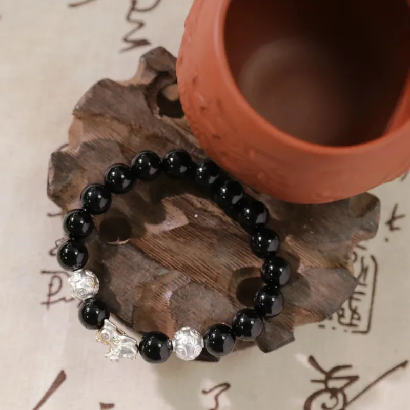 ZKY Obsidian Jade Bracelets Unisex-2