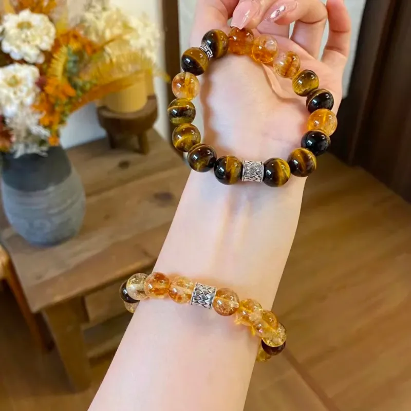 ZKY Tiger's Eye Stone Bracelets Unisex-1