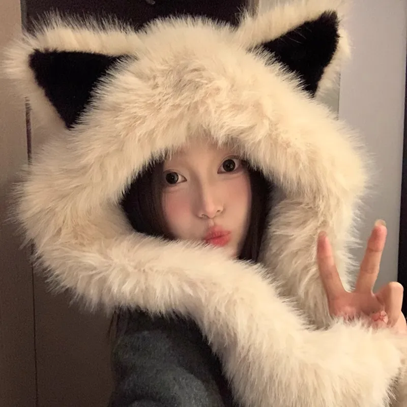 ZKY Polyester Hoods & Plush Hats Unisex-1