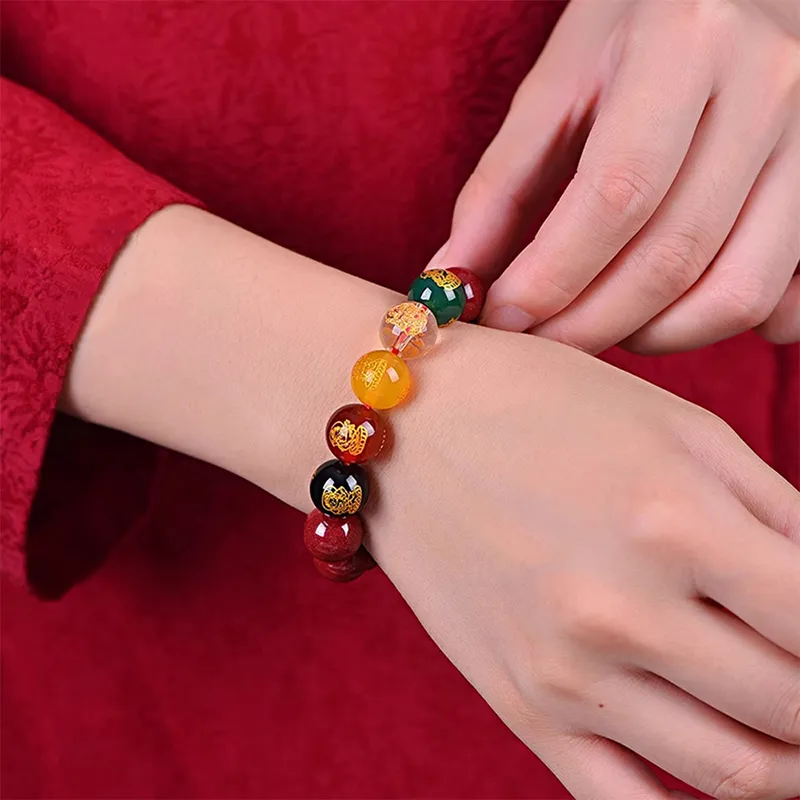 ZKY Cinnabar Jade Bracelets Unisex-4