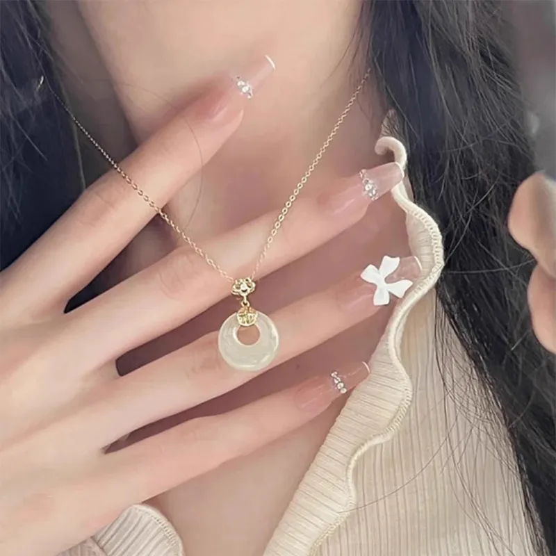 ZKY Chalcedony Necklaces Unisex-3