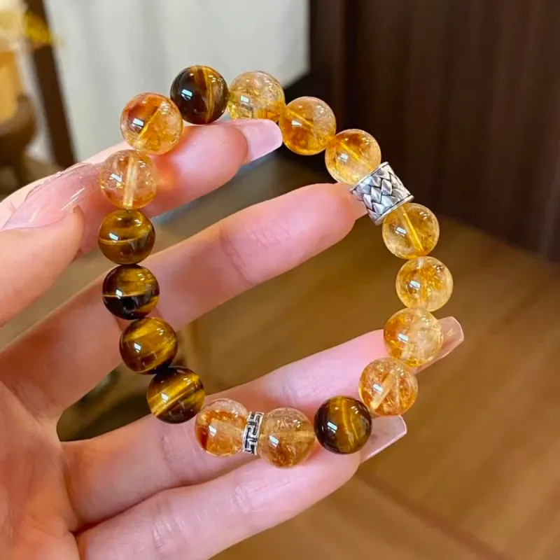ZKY Tiger's Eye Stone Bracelets Unisex-2