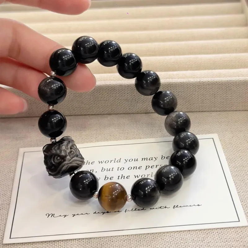 ZKY Obsidian Jade Bracelets Unisex-1