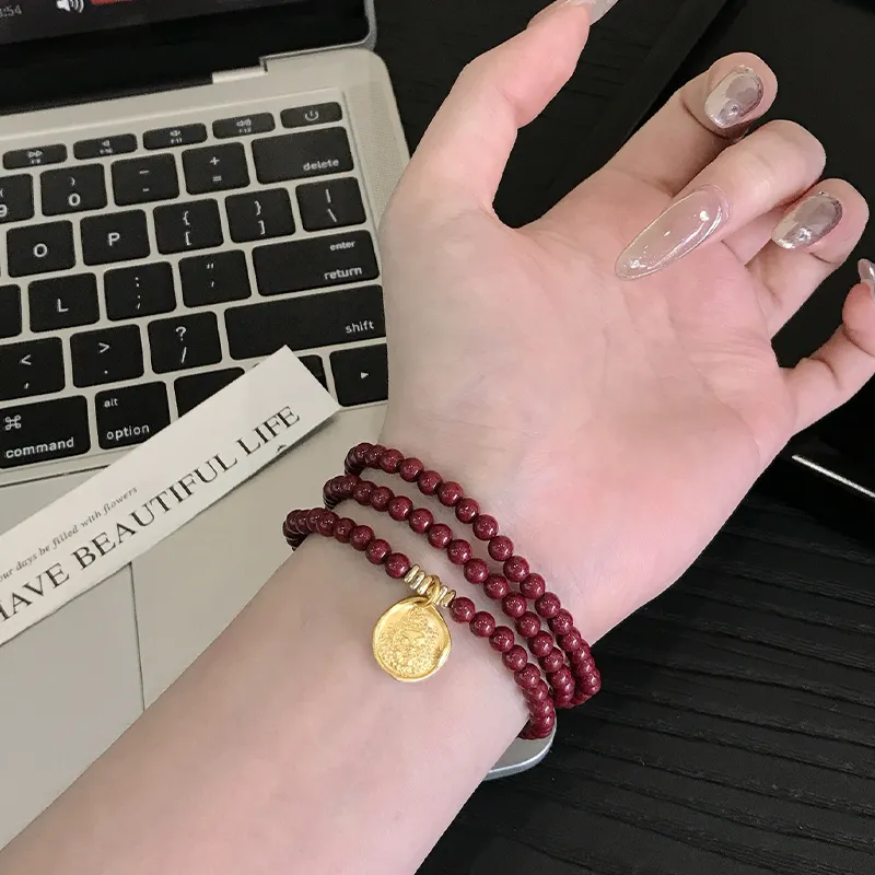 ZKY Cinnabar Jade Bracelets Unisex-3