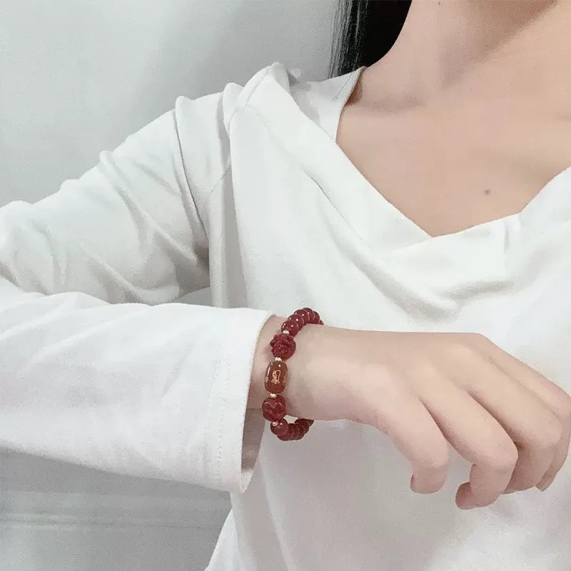 ZKY Cinnabar Jade Bracelets Unisex-8