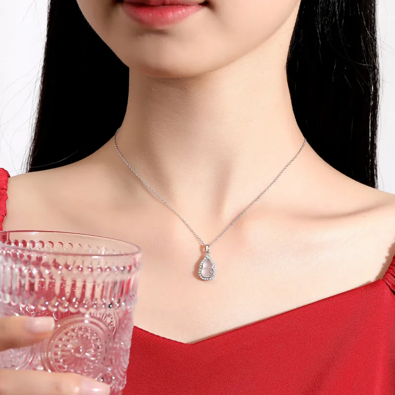ZKY Chalcedony Jade Necklaces Unisex-5