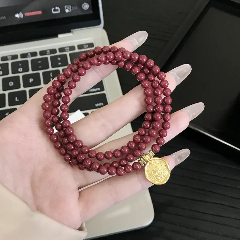 ZKY Cinnabar Jade Bracelets Unisex-4
