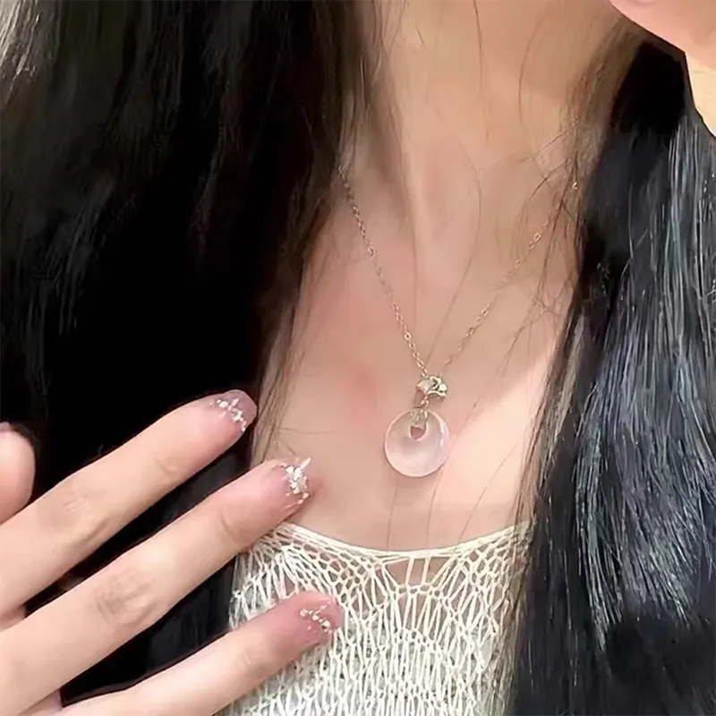 ZKY Chalcedony Necklaces Unisex-4