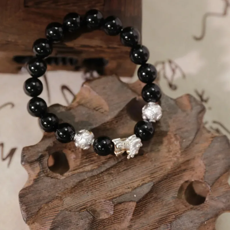 ZKY Obsidian Jade Bracelets Unisex-1