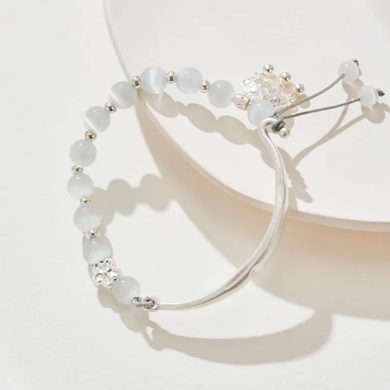 ZKY Glass Cat Eye Bracelets Unisex-4