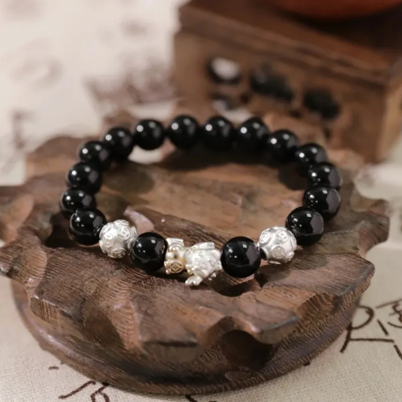 ZKY Obsidian Jade Bracelets Unisex-4