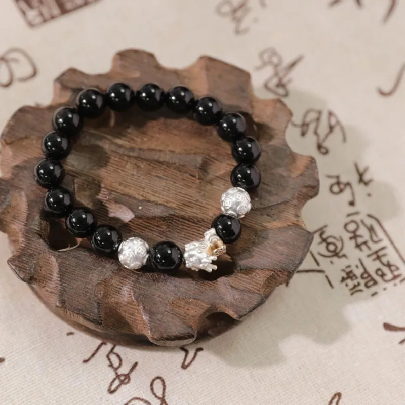 ZKY Obsidian Jade Bracelets Unisex-2