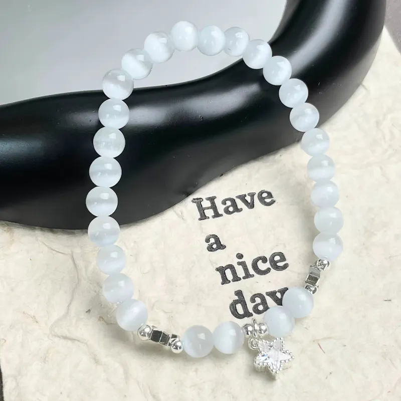 ZKY Glass Cat Eye Bracelets Unisex-3