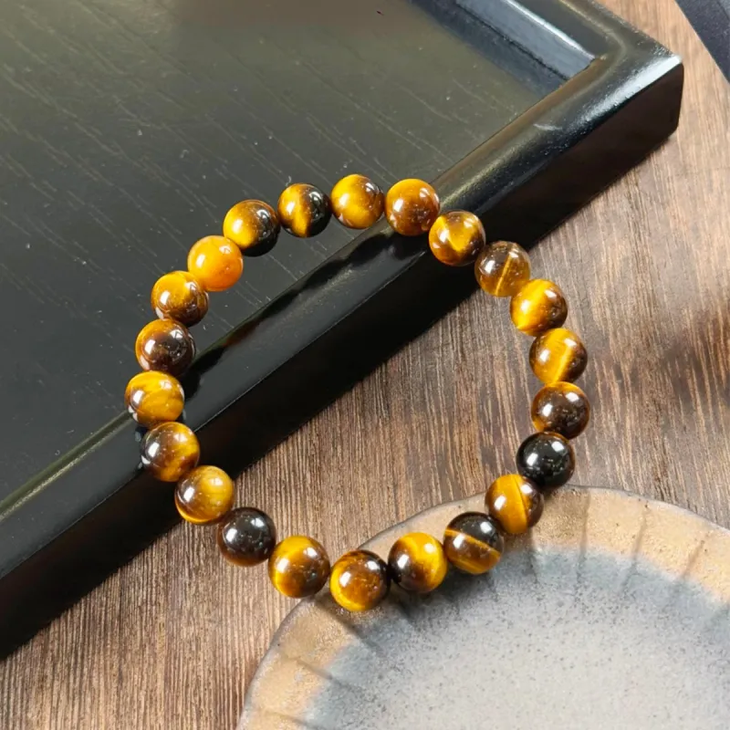 ZKY Tiger's Eye Stone Jade Bracelets Unisex-3