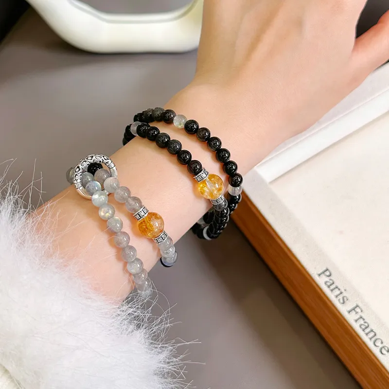 ZKY Obsidian Jade Bracelets Unisex-5