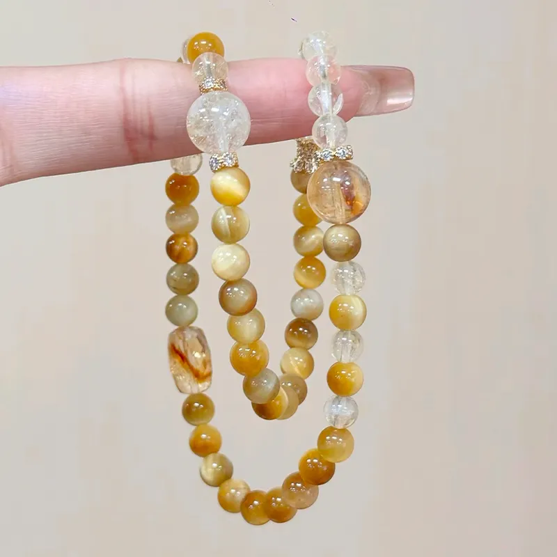 ZKY Tiger's Eye Stone Jade Bracelets Unisex-4
