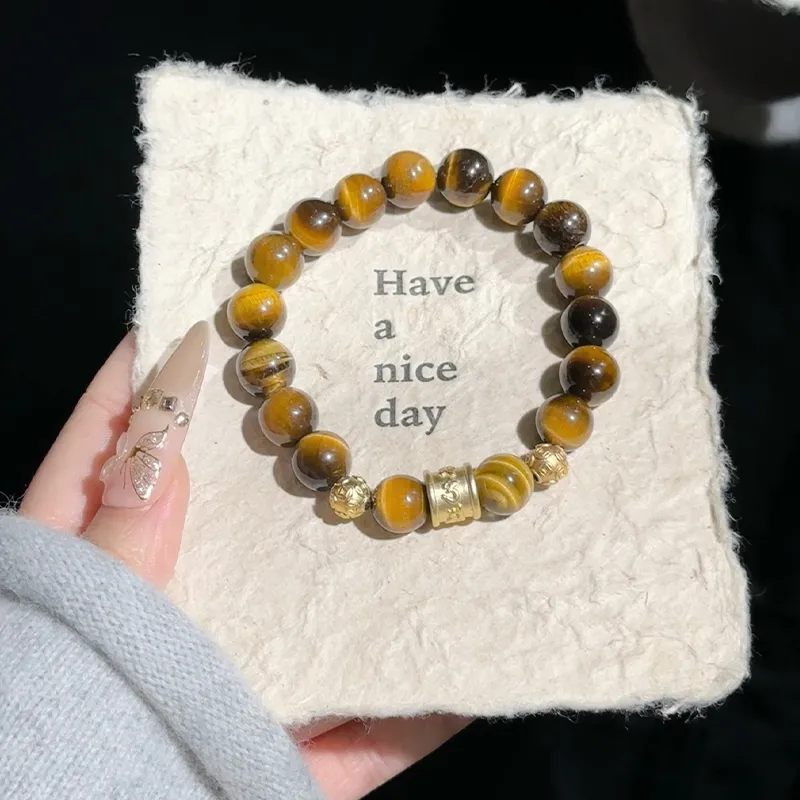 ZKY Tiger's Eye Stone Bracelets Unisex-4