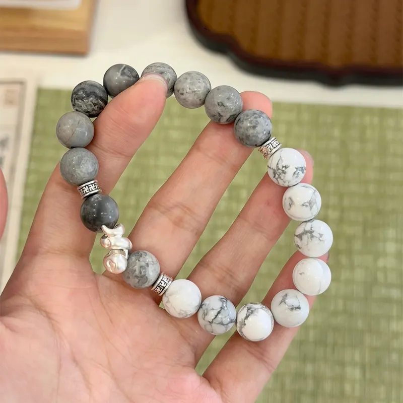 ZKY Map Stone Jade Bracelets Unisex-2