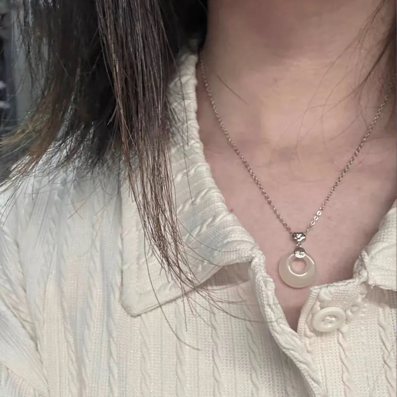 ZKY Chalcedony Necklaces Unisex-2
