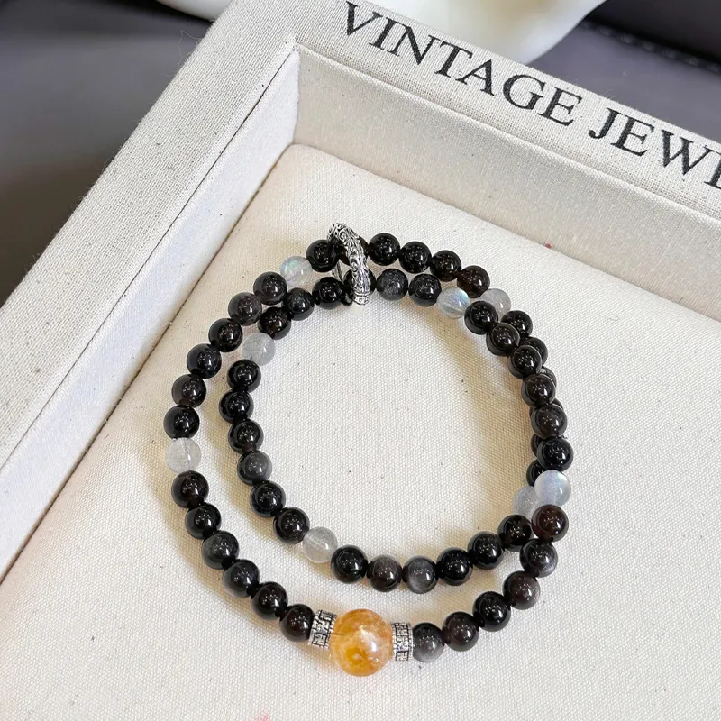 ZKY Obsidian Jade Bracelets Unisex-1