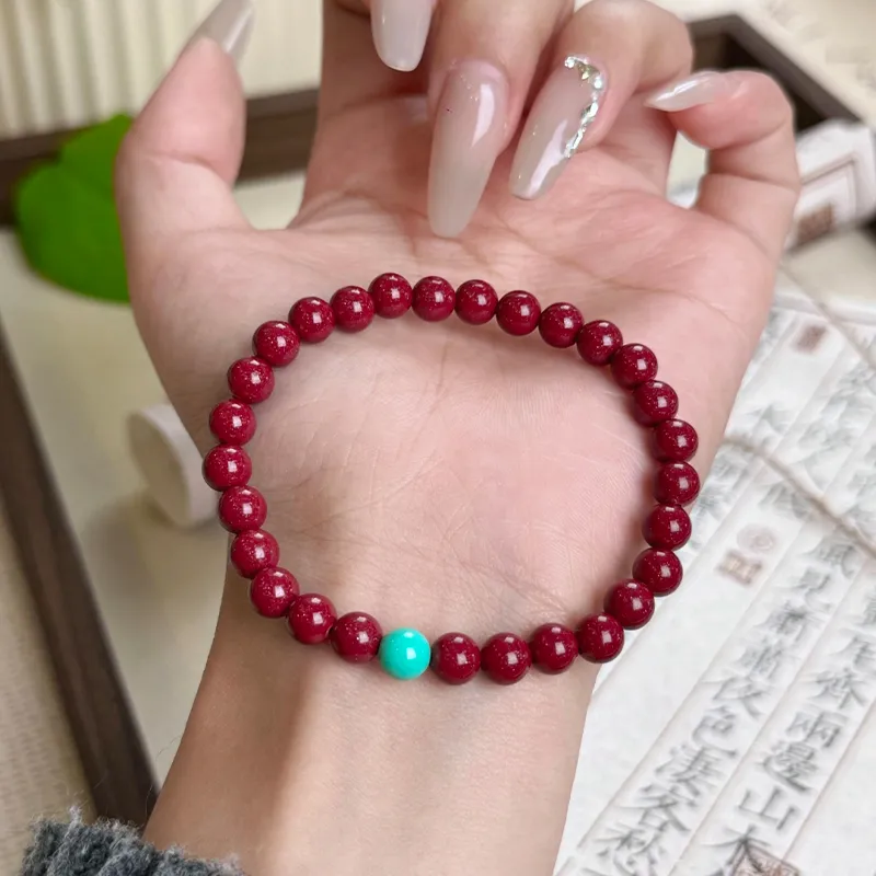 ZKY Cinnabar Jade Bracelets Unisex-3