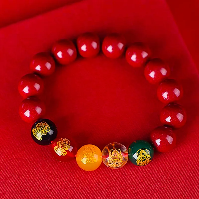 ZKY Cinnabar Jade Bracelets Unisex-2
