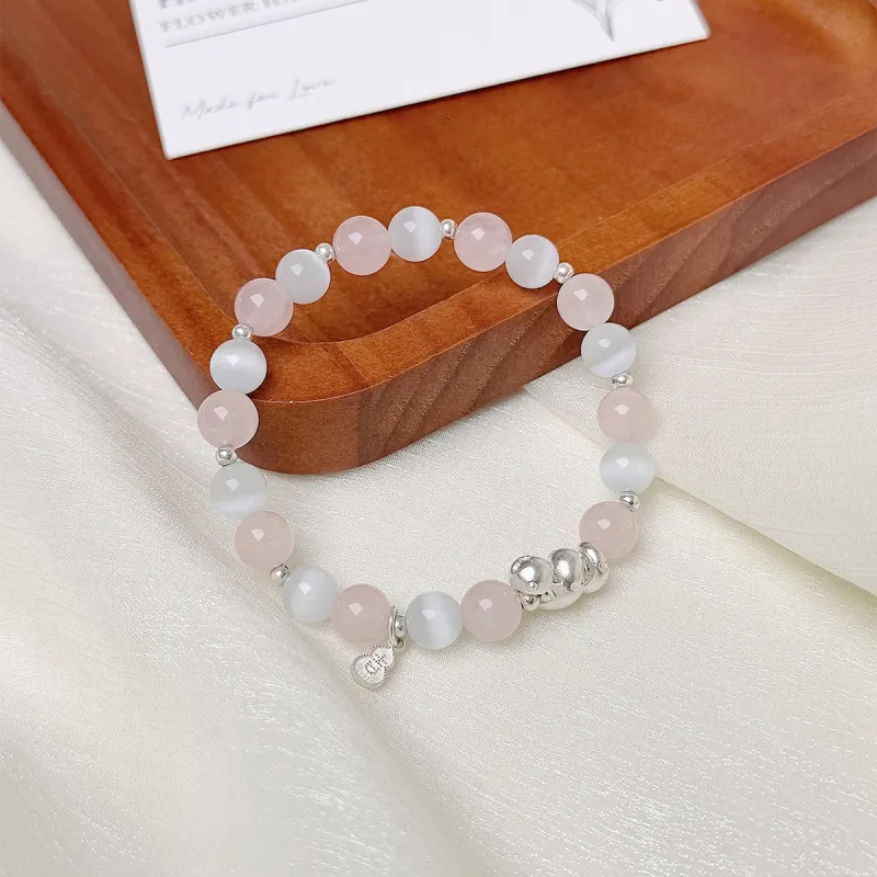 ZKY Glass Cat Eye Jade Bracelets Unisex-3