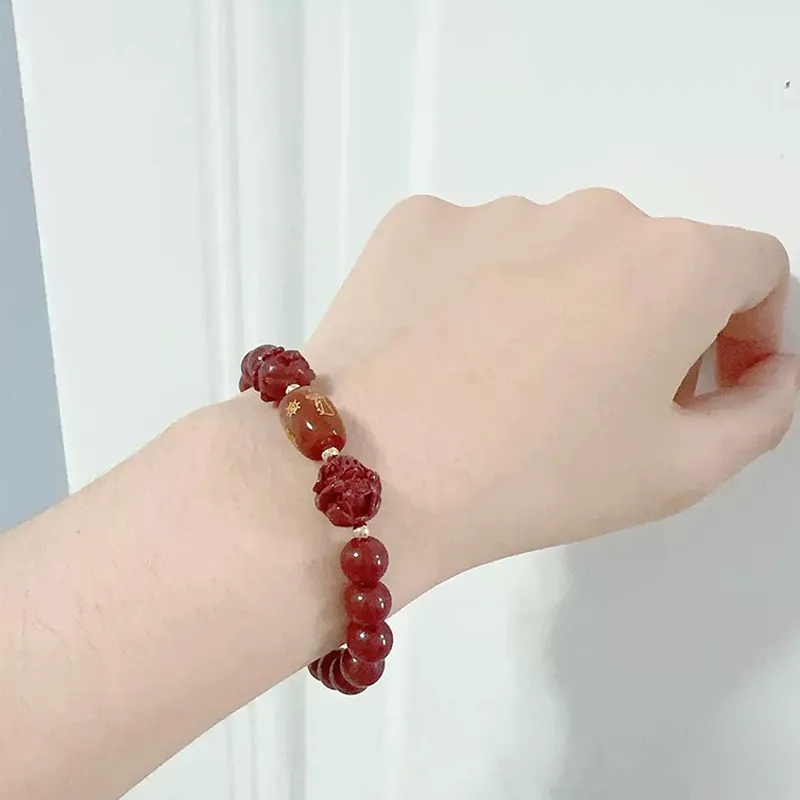 ZKY Cinnabar Jade Bracelets Unisex-9