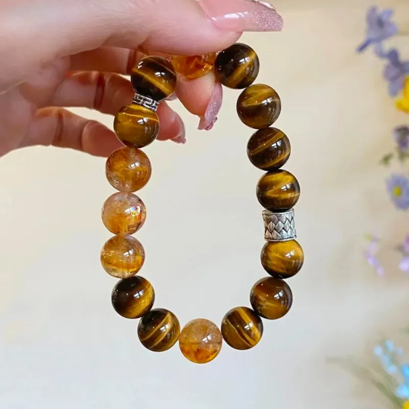 ZKY Tiger's Eye Stone Bracelets Unisex-3