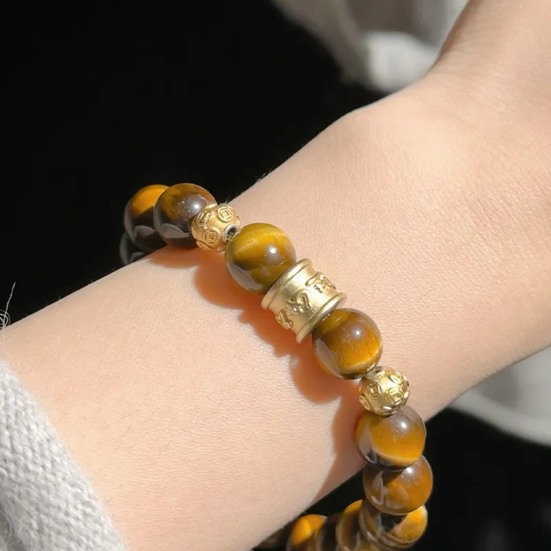 ZKY Tiger's Eye Stone Bracelets Unisex-3