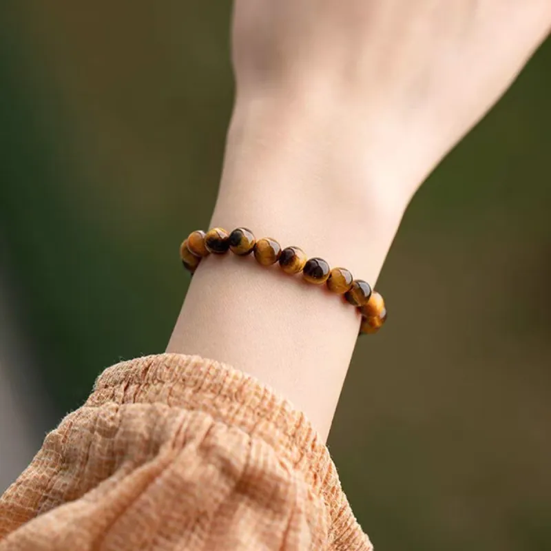 ZKY Tiger's Eye Stone Jade Bracelets Unisex-2