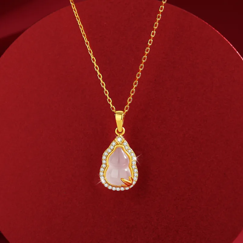 ZKY Chalcedony Jade Necklaces Unisex-1