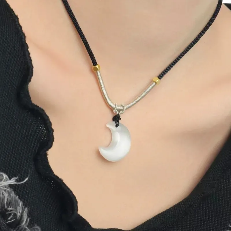 ZKY Glass Cat Eye Necklaces Unisex-4