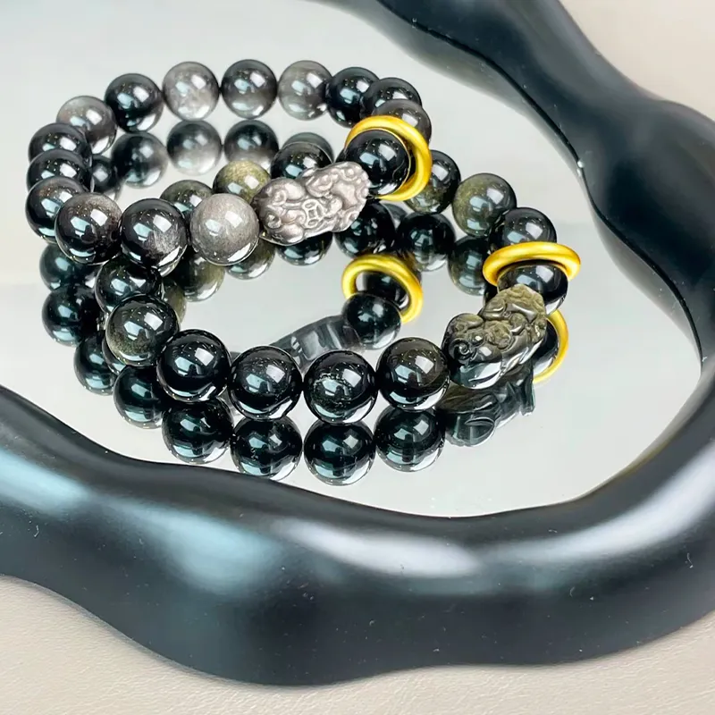 ZKY Obsidian Jade Bracelets Unisex-4