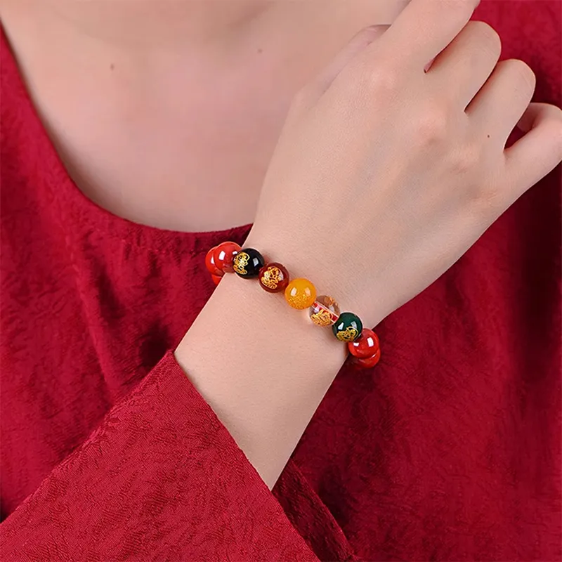 ZKY Cinnabar Jade Bracelets Unisex-5