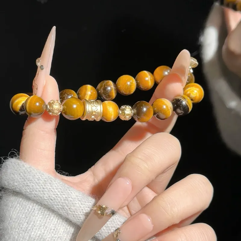 ZKY Tiger's Eye Stone Bracelets Unisex-2