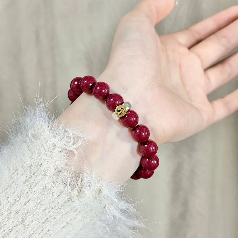 ZKY Cinnabar Jade Bracelets Unisex-4