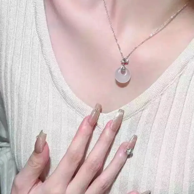 ZKY Chalcedony Necklaces Unisex-1