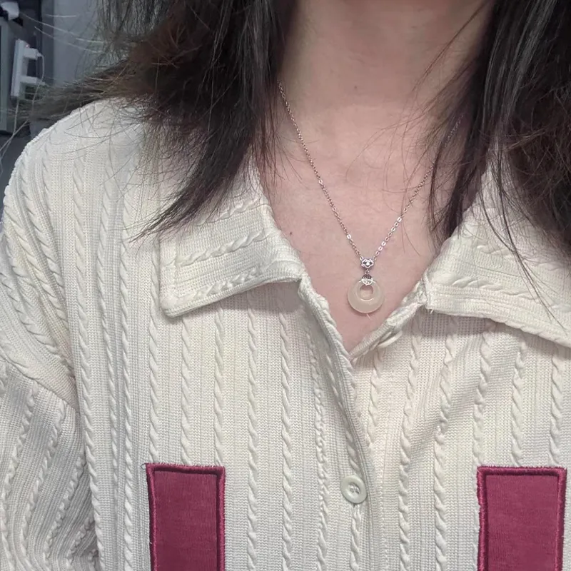 ZKY Chalcedony Necklaces Unisex-1