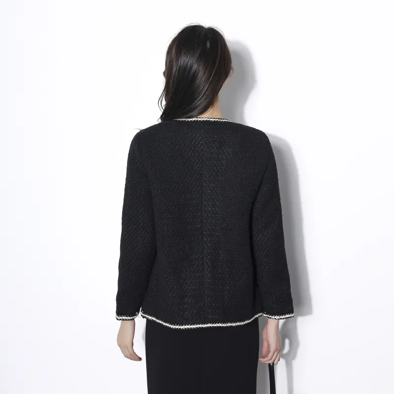 AURORA MUSE Cropped Coats Women's Black-2