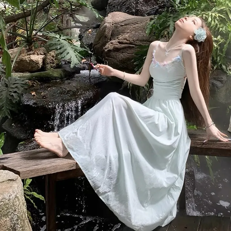 AURORA MUSE Slip Dress Women's Mint Green-5